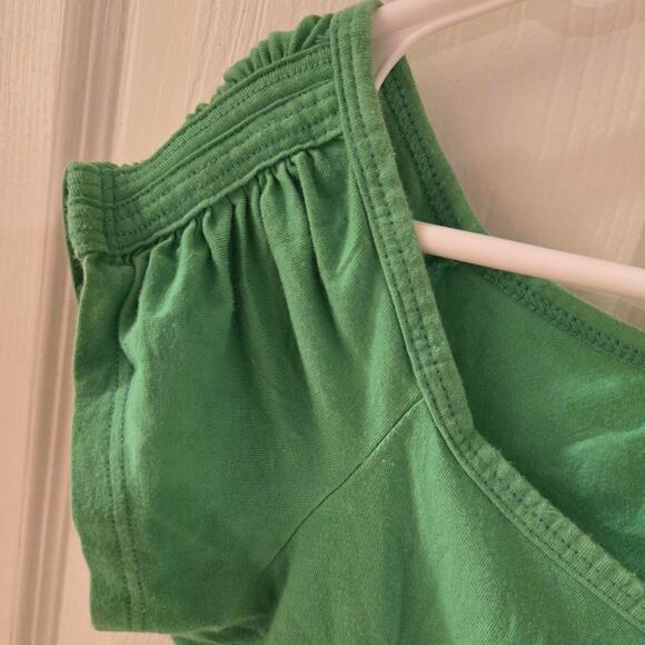 Vintage Bebe Off-the-Shoulder Green Top with Rhinestone Logo - Picture 4 of 4